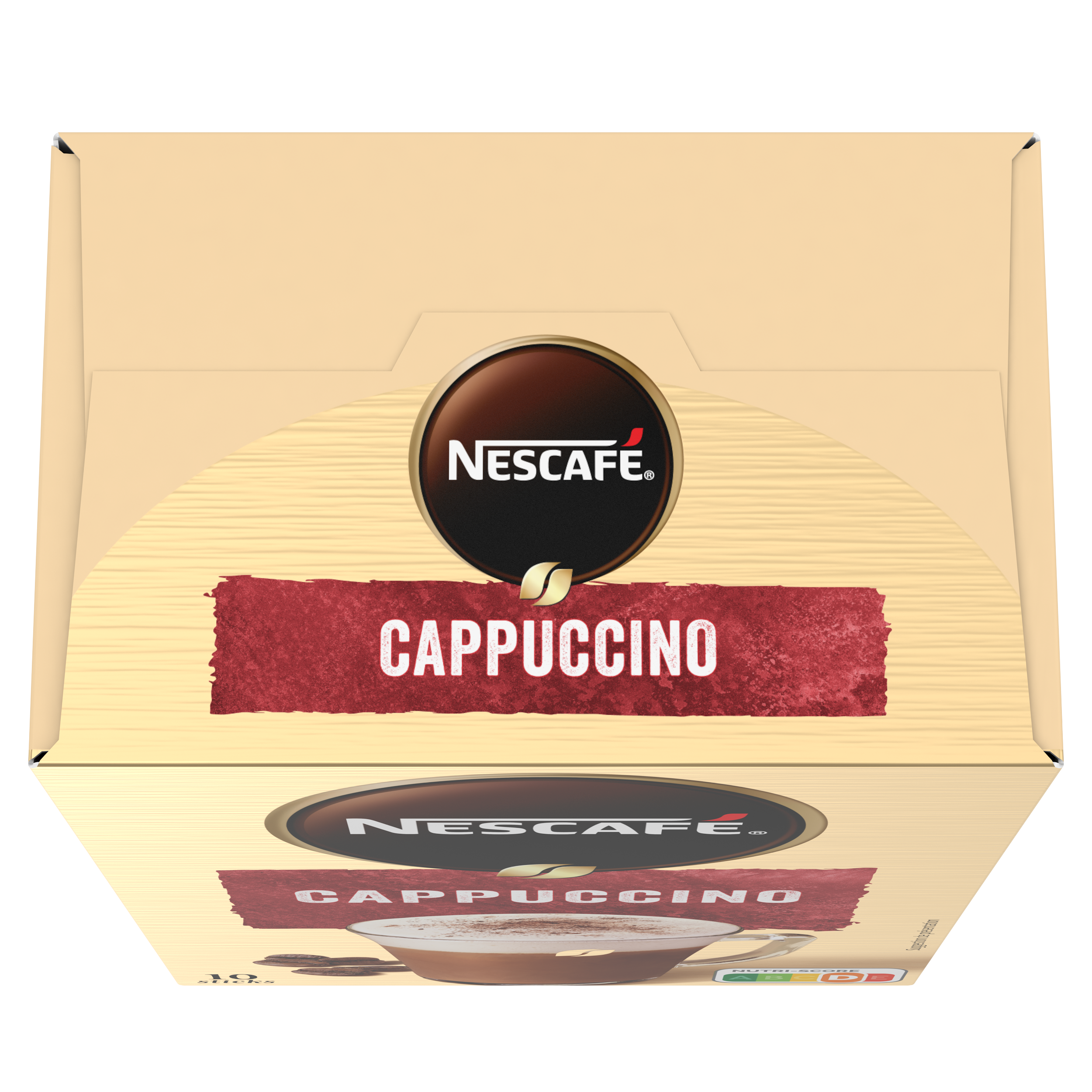NESCAFE Cappuccino, Café soluble, Boîte de 10 sticks (14g chacun