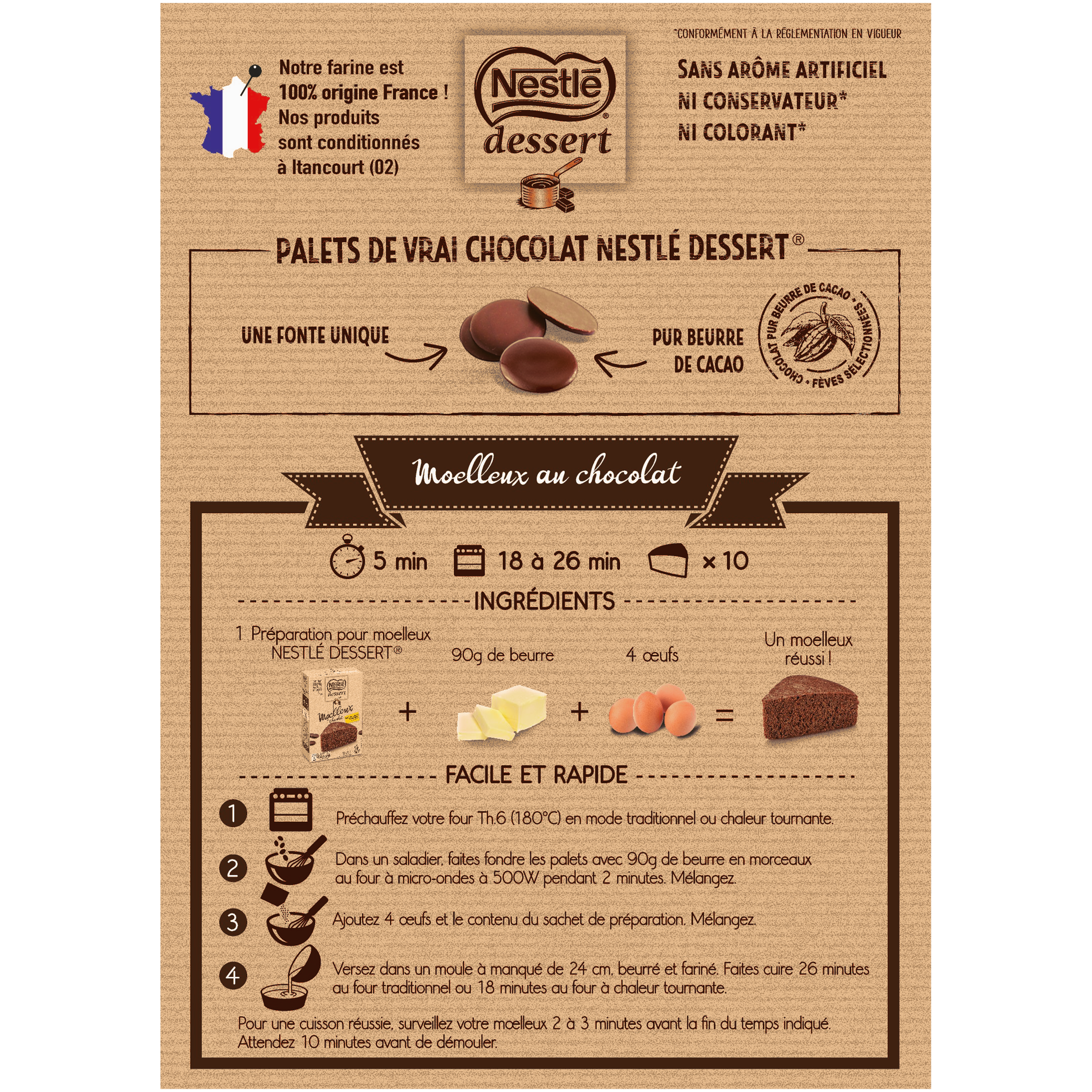 NESTLE : Dessert - Préparation pour fondant au chocolat - chronodrive