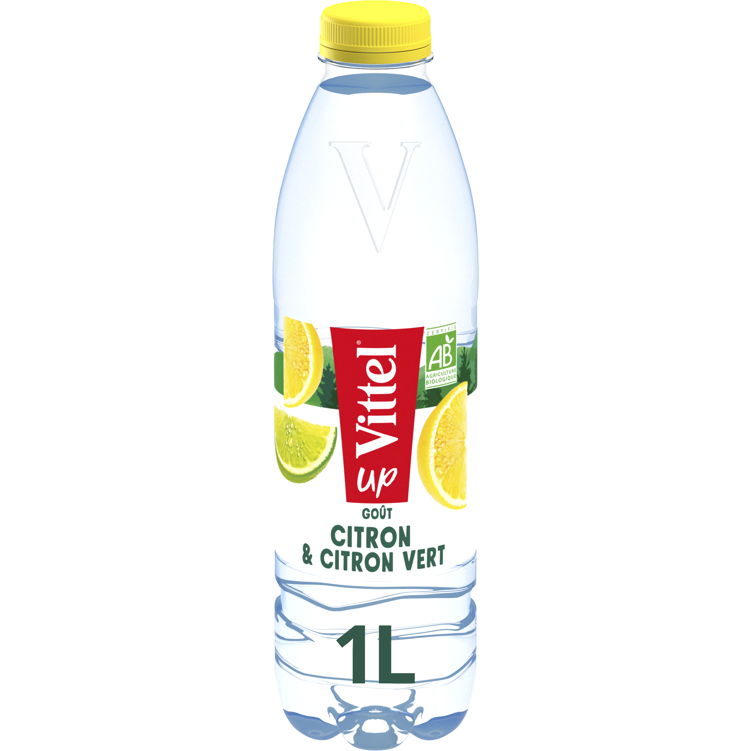 VITTEL Bouteille plastique d'eau 50 cl minérale plate goût Citron