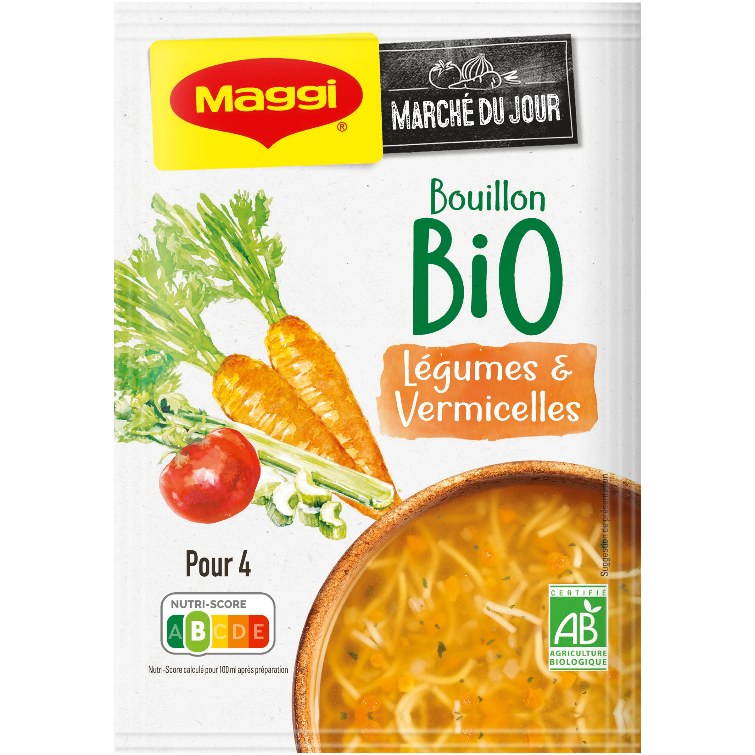 MAGGI BIO Soupe Bouillon de Légumes 60g